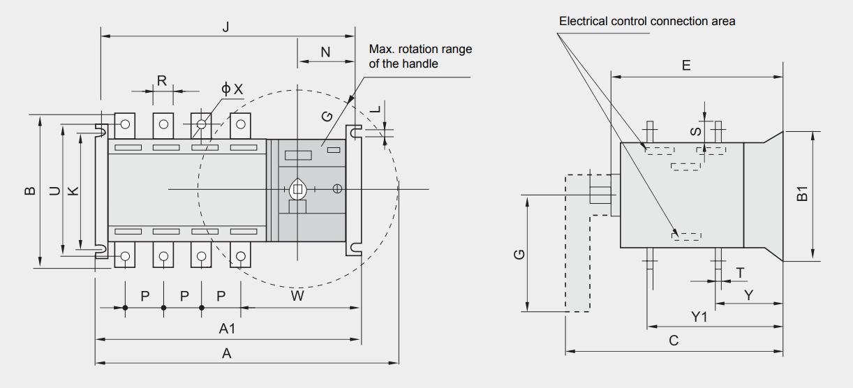 ATSD1 Automatic transfer switch (ATSE)